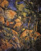 Paul Cezanne near the rock cave France oil painting artist